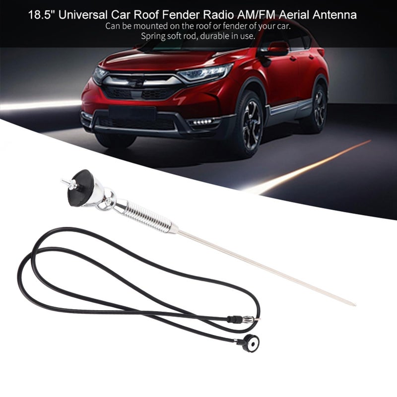 Gorgeri for Vintage Antenna Gorgeri Car Antenna, 18.5" Universal Car Roof Radio AM/FM Aerial Antenna 180Â°Swivel - Image 2
